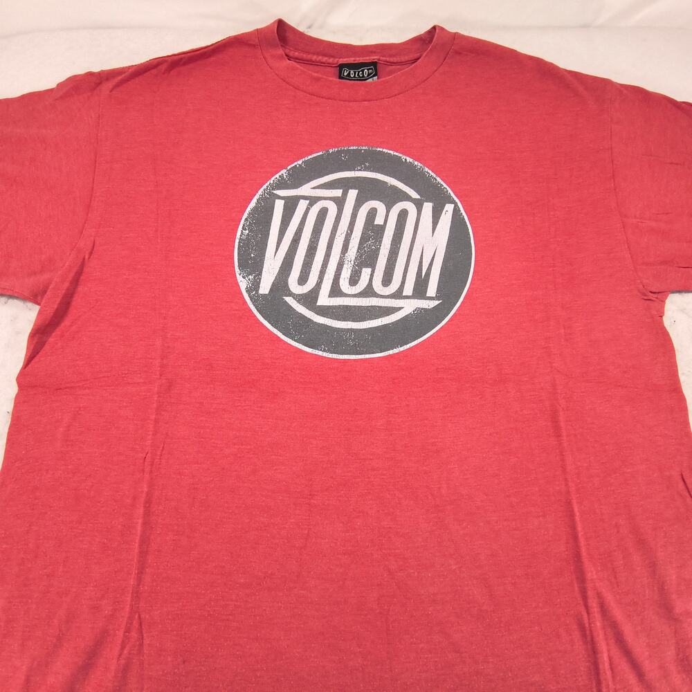 Volcom Crew Neck Short Sleeve Graphic T Shirt Mens Size Large L Pink